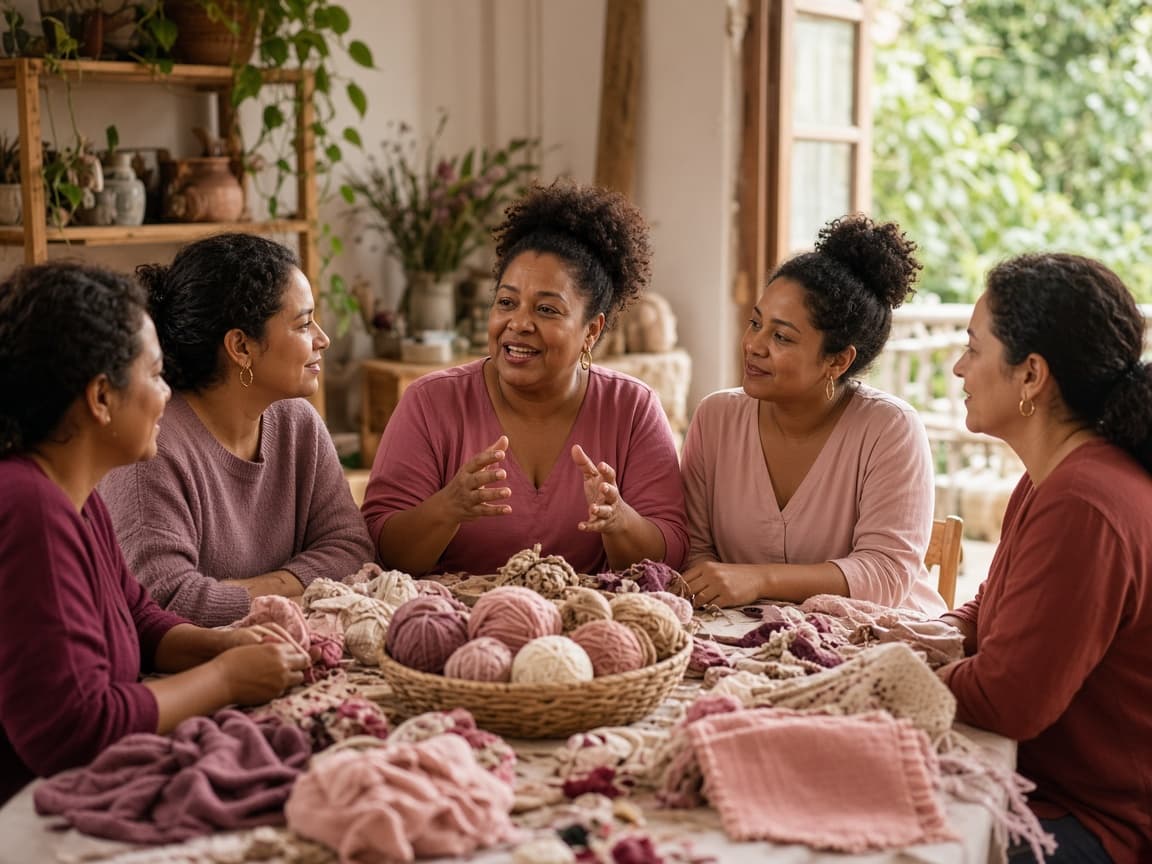 Mulheres empreendedoras reunidas